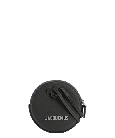 Shop Jacquemus "le Pitchou" Wallet With Strap In Black  