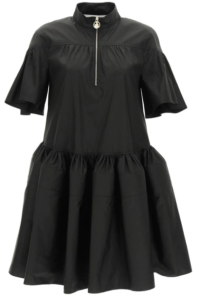Shop Lanvin Babydoll Poplin Dress In Black