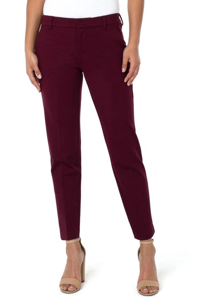 Shop Liverpool Kelsey Knit Trousers In Ruby Port