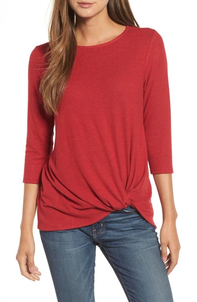 Gibsonlook Gibson Cozy Twist Front Pullover In Red Chili ModeSens
