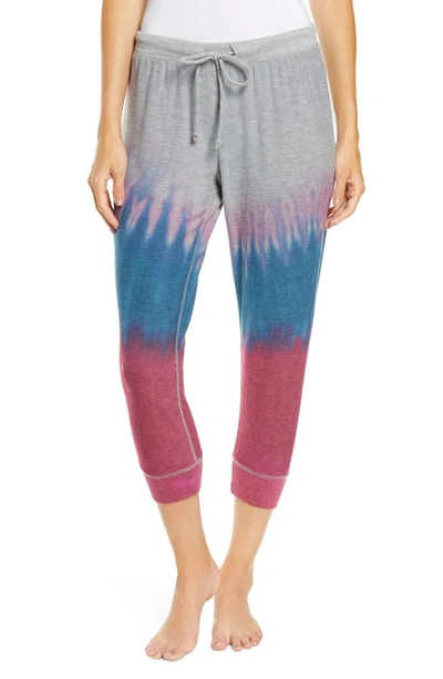 Shop Chaser Cozy Knit Tie Dye Joggers In Sunset Dye