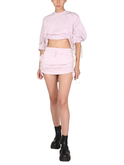 Shop Mcq By Alexander Mcqueen "drawcord" Skirt In Lilac