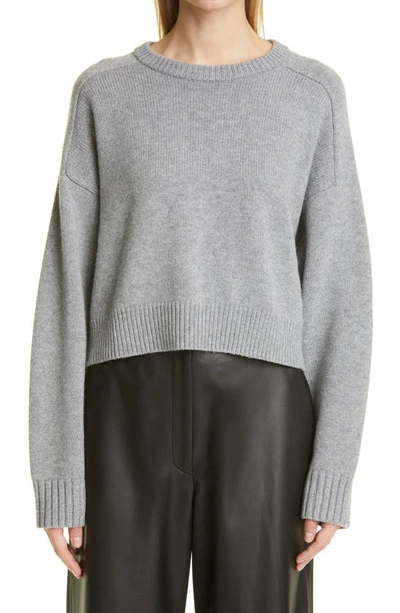 Shop Loulou Studio Bruzzi Oversize Wool & Cashmere Sweater In Grey Melange