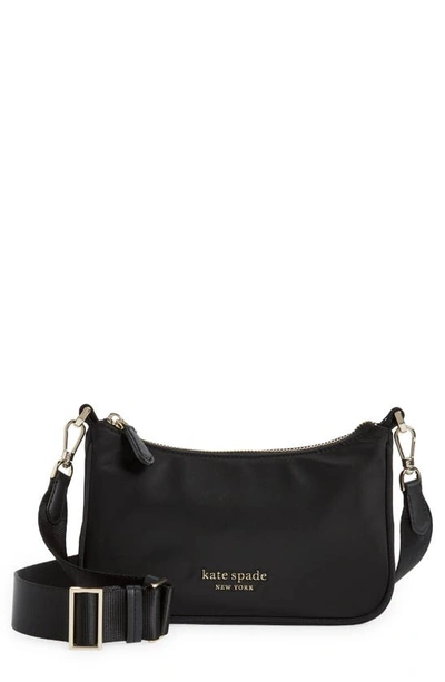Shop Kate Spade Sam The Little Better Nylon Crossbody Bag In Black