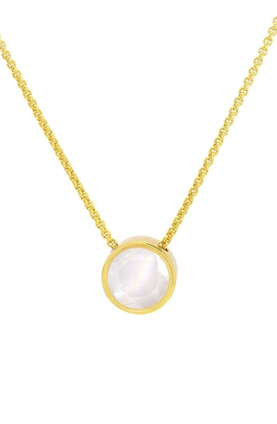 Shop Dean Davidson Midi Signature Moonstone Pendant Necklace In Moonstone/ Gold