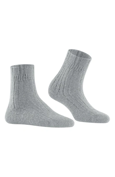 Shop Falke Wool Blend Lounge Socks In Silver