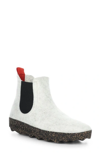 Shop Asportuguesas By Fly London Caia Chelsa Boot In Off White Tweed/ Felt