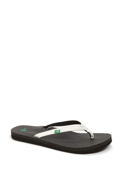 Shop Sanuk 'yoga Joy' Flip Flop In White