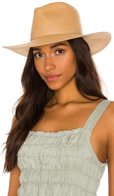 Shop Janessa Leone Simone Hat In Neutral