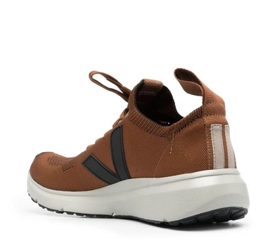 Shop Rick Owens X Veja Low Sock Honey Sneakers In Brown