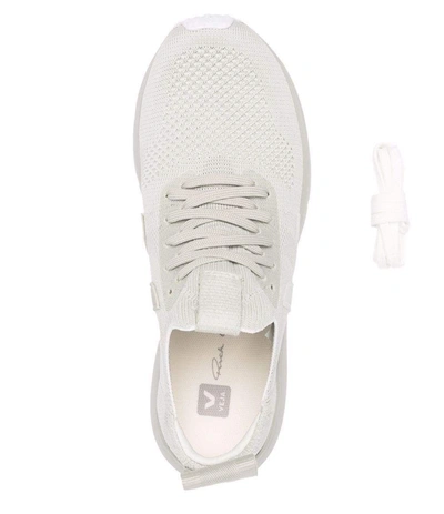 Shop Rick Owens X Veja Low Sock Oyster Sneakers In Grey