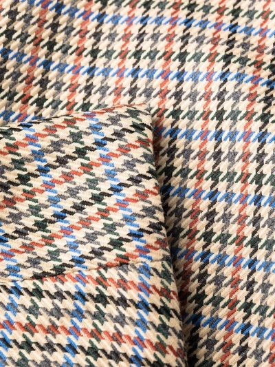 Stella Mccartney Houndstooth-pattern Flared Trousers In Beige