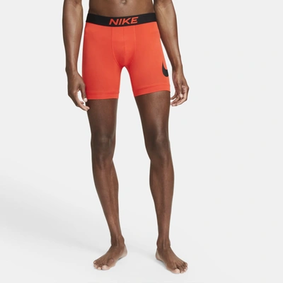 Shop Nike Essential Micro Men's Boxer Briefs In Red