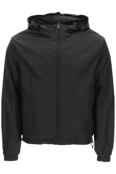 Shop Fendi Reversible Windbreaker Jacket In Black