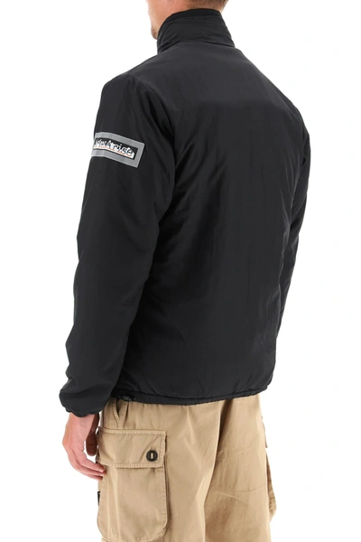 Shop Aries Reversible Patchwork Jacket In Black,brown