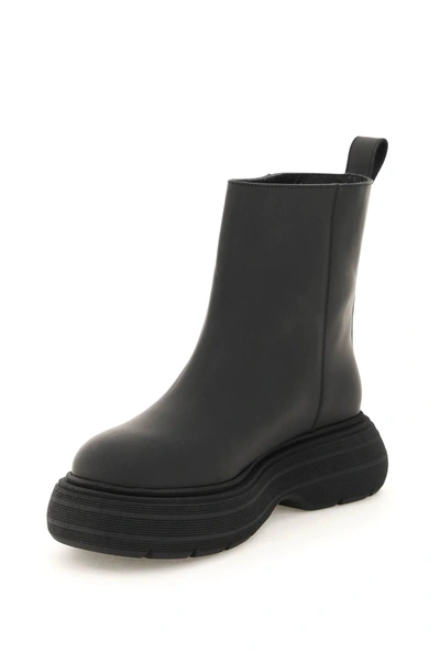 Shop Gia Borghini Marte Leather Boots In Black