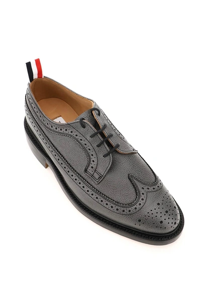 Shop Thom Browne Longwing Brogue Shoes In Grey