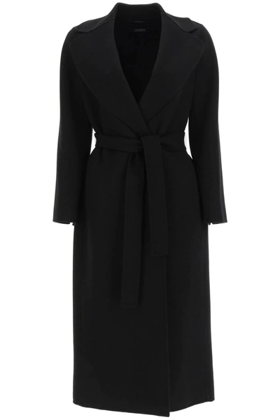 Shop Max Mara Poldo Wool Coat In Black