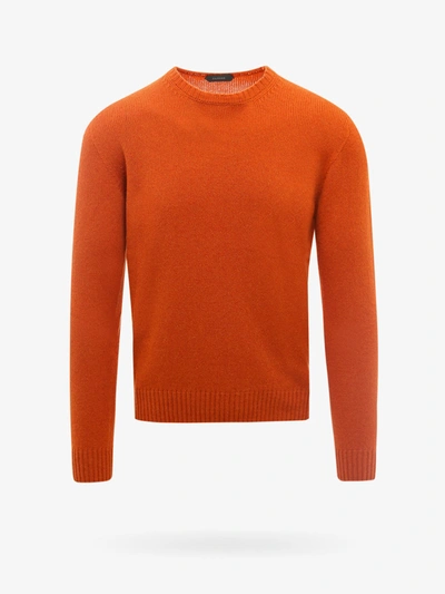Shop Zanone Sweatshirt In Orange