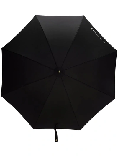 Shop Mackintosh Heriot Bamboo Handle Umbrella In Black