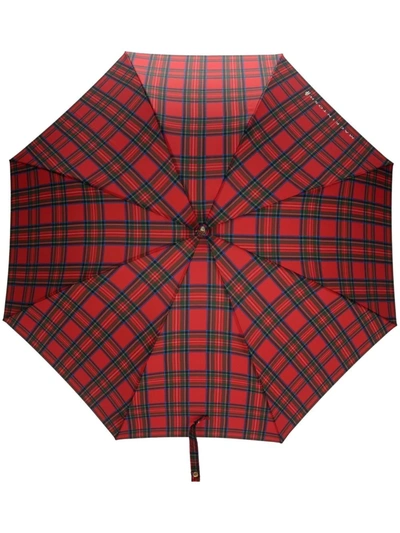 Shop Mackintosh Heriot Whangee-handle Umbrella In Red