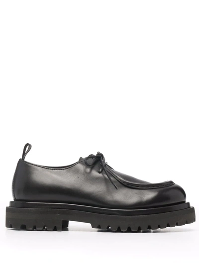 Shop Officine Creative Polished Calf Leather Shoes In Black