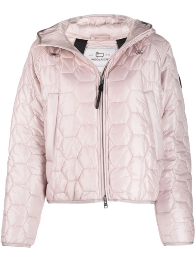 Shop Woolrich Silas Quilted Jacket In Pink