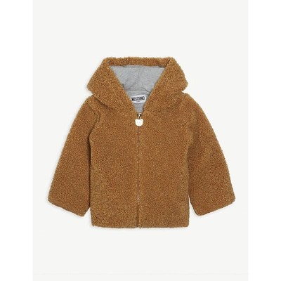 Shop Moschino Brown Bear Fleece Jacket 12-36 Months 12-18 Months