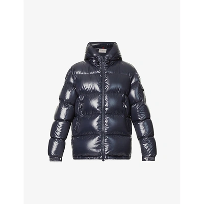 Shop Moncler Mens Navy Ecrins Padded Shell-down Jacket 40