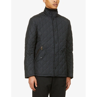 Shop Barbour Men's Navy Chelsea Quilted Shell Jacket