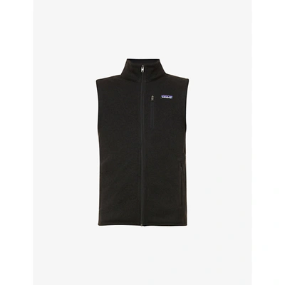 Shop Patagonia Better Sweater Recycled-polyester Sweater Vest In Black