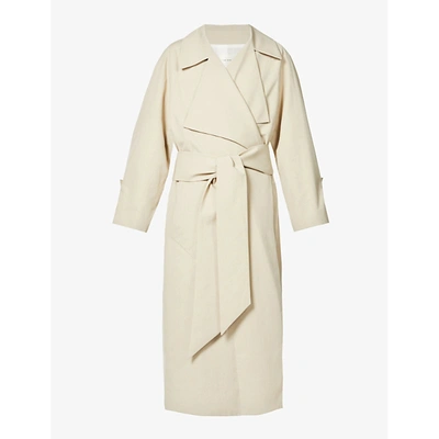 Shop The Row Womens Oatmeal Au Relaxed-fit Belted Cotton Trench Coat M