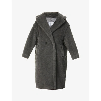 Shop Max Mara Women's Grey Teddy Alpaca Wool-blend Coat