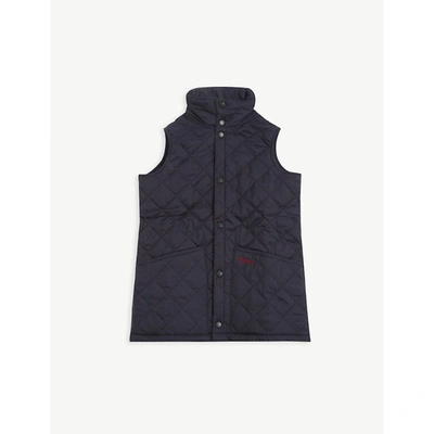 Shop Barbour Boys Navy Kids Liddesdale Quilted Gilet 6-15 Years L