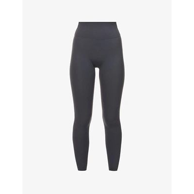 Shop Adanola Ultimate Tall Mid-rise Stretch-jersey Leggings In Midnight Blue
