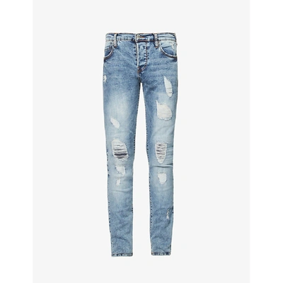 True Religion Rocco Distressed Skinny Jeans In Medium Blue | ModeSens