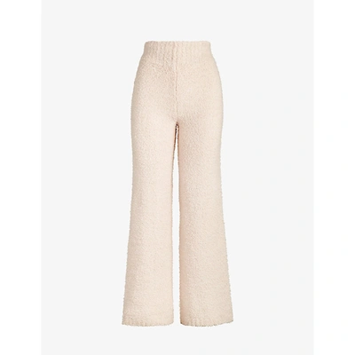 Shop Skims Womens Dusk Cozy Boucle Knitted Trousers L/xl