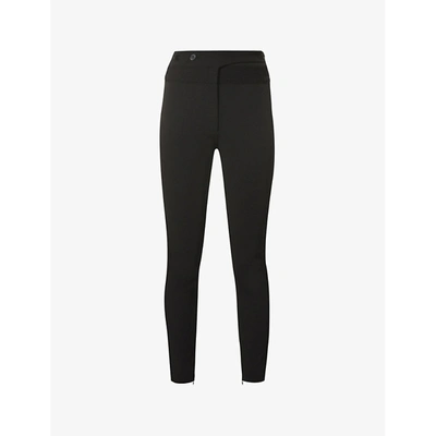 Shop Stella Mccartney Womens Black Morgan Skinny High-rise Stretch-crepe Trousers 6