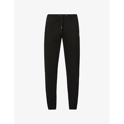 Shop Ps By Paul Smith Men's Black Zebra Brand-embroidered Organic-cotton Jogging Bottoms