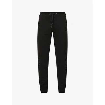 Ps By Paul Smith Zebra Brand-embroidered Organic-cotton Jogging Bottoms In Black