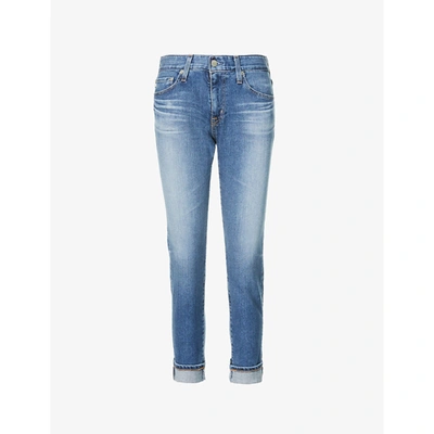 Shop Ag Ex-boyfriend Slim-fit Mid-rise Stretch-denim Jeans In 18 Years Discovery