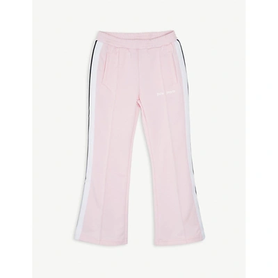 Shop Palm Angels Girls Baby Pink Kids Logo-print Flared-leg Woven Jogging Bottoms 4-10 Years 8 Years