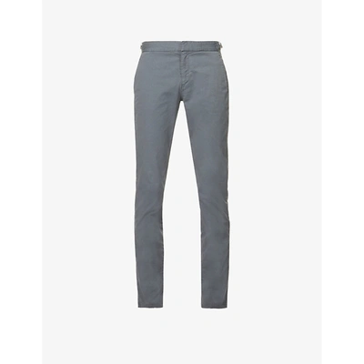 Shop Orlebar Brown Mens Storm Grey Campbell Regular-fit Slim-leg Stretch-cotton Trousers 30