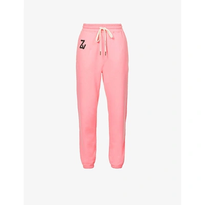 Shop Zadig & Voltaire Womens Rose Steevy Cotton-jersey Jogging Bottoms L