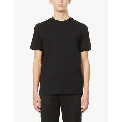 Shop Givenchy Mens Black Refracted Logo-tape Cotton-jersey T-shirt Xs