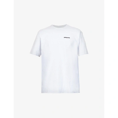 Shop Patagonia Men's White Responsibili-tee Recycled Cotton And Recycled Polyester-blend T-shirt