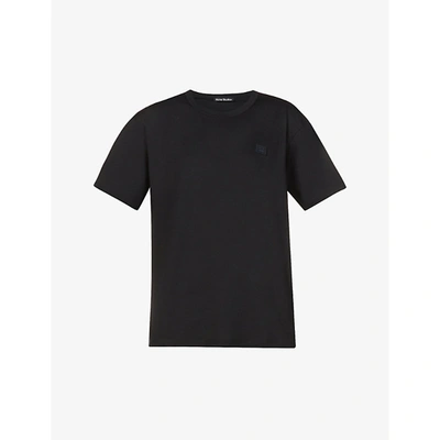 Shop Acne Studios Nash Logo-patch Cotton-jersey T-shirt In Black