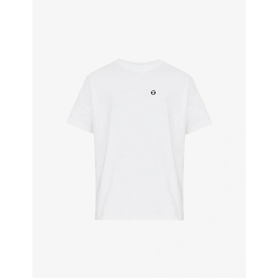 Shop Aape Mens White Logo-print Cotton-jersey T-shirt Xl