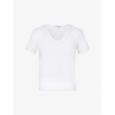 Shop Cotton Citizen The Standard V-neck Cotton-jersey T-shirt In White