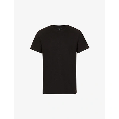 Shop Calvin Klein Mens Black Logo-print Pack Of Three Cotton-jersey T-shirts M